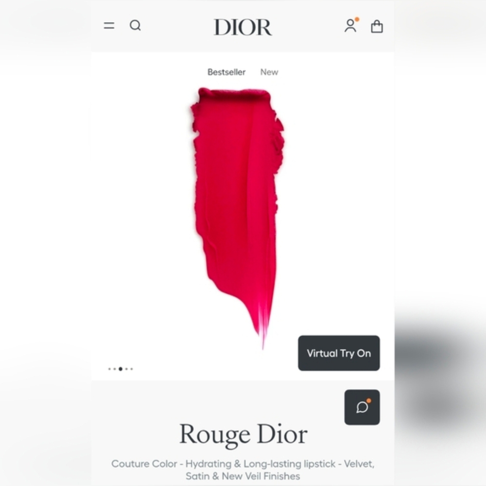 NWT Dior Red Rouge Lipstick 760 with Bag Charm Accessory Carry-on